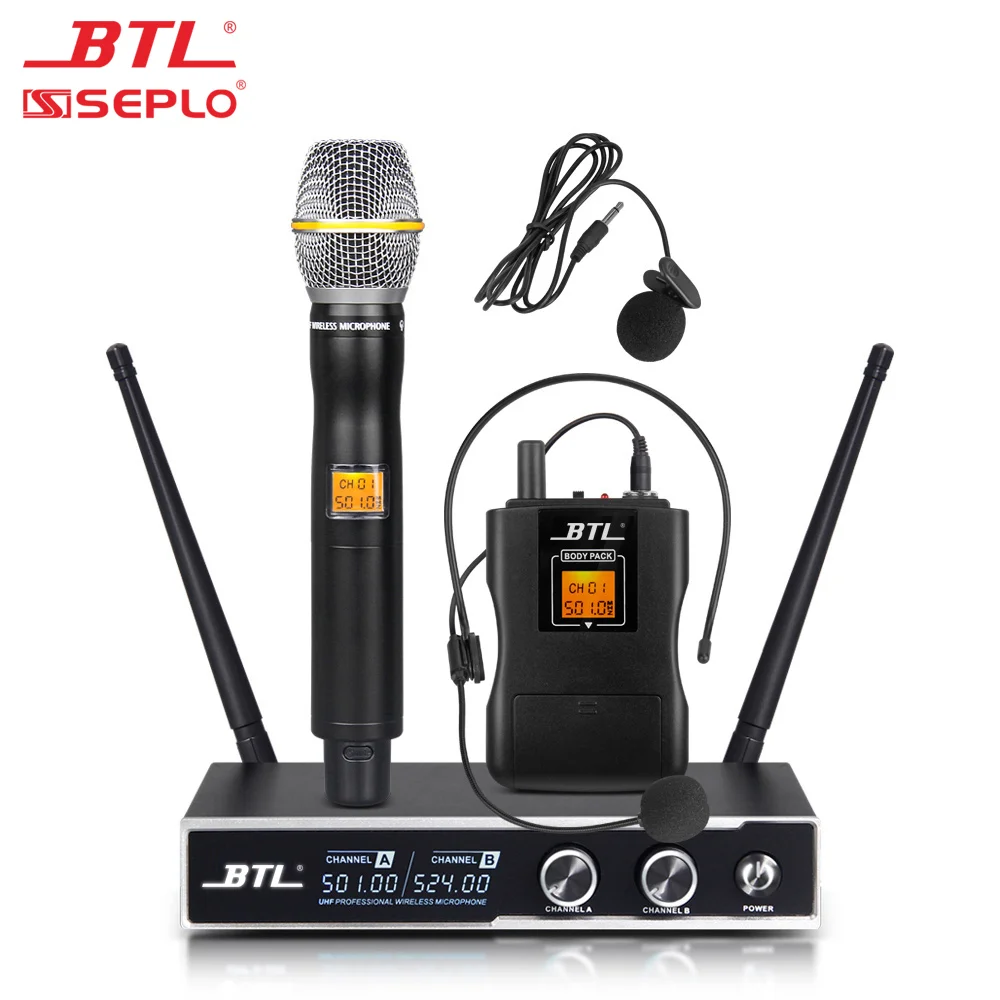 Professional UHF handheld wireless microphone for karaoke 