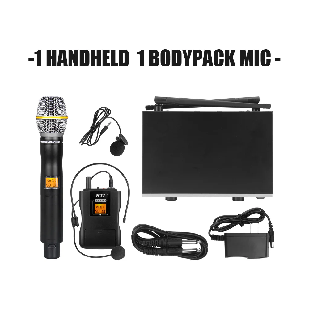 Professional UHF handheld wireless microphone for karaoke 